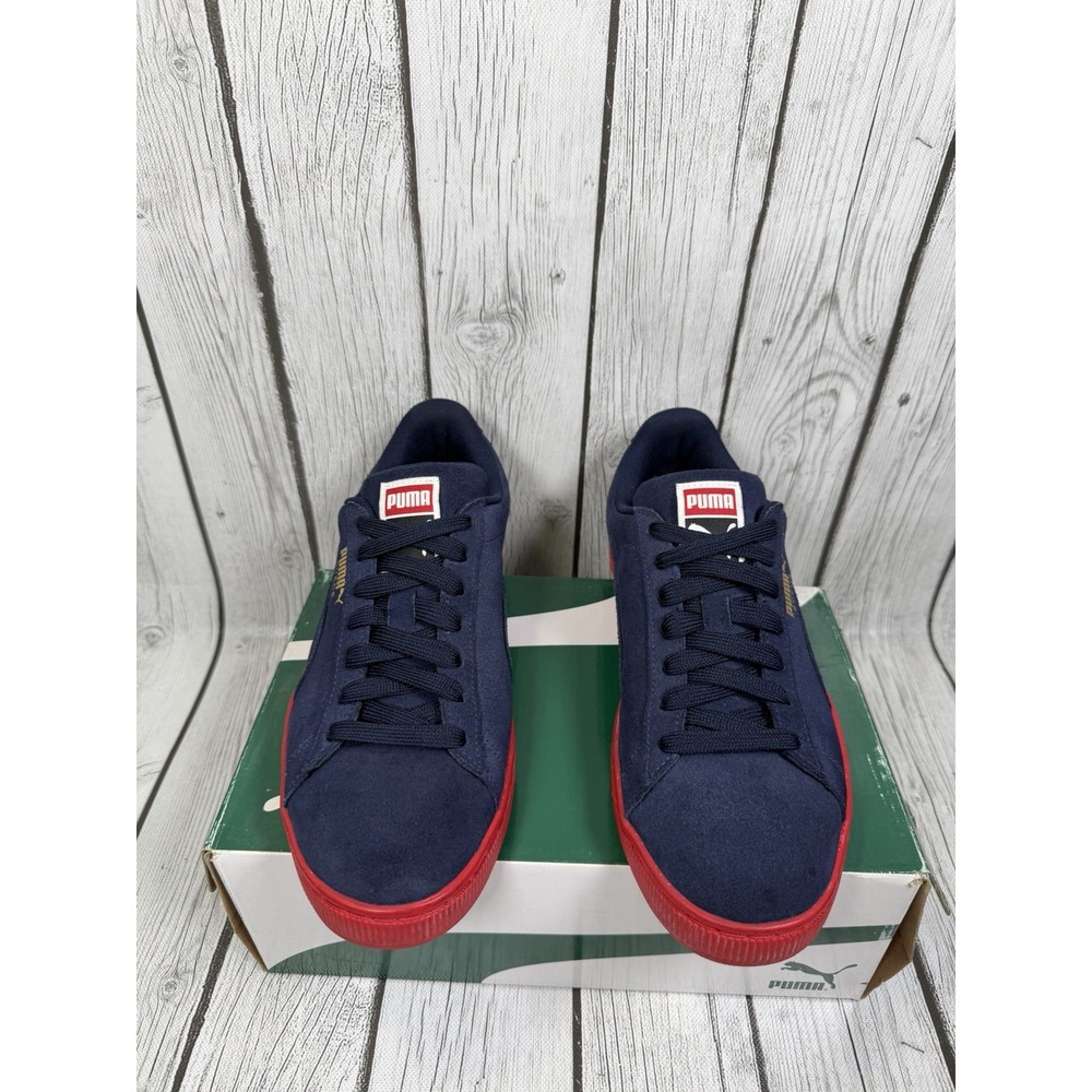 Puma Suede Classic Peacoat Navy Blue Ribbon Red 365347-45 Size 9 PreOwned